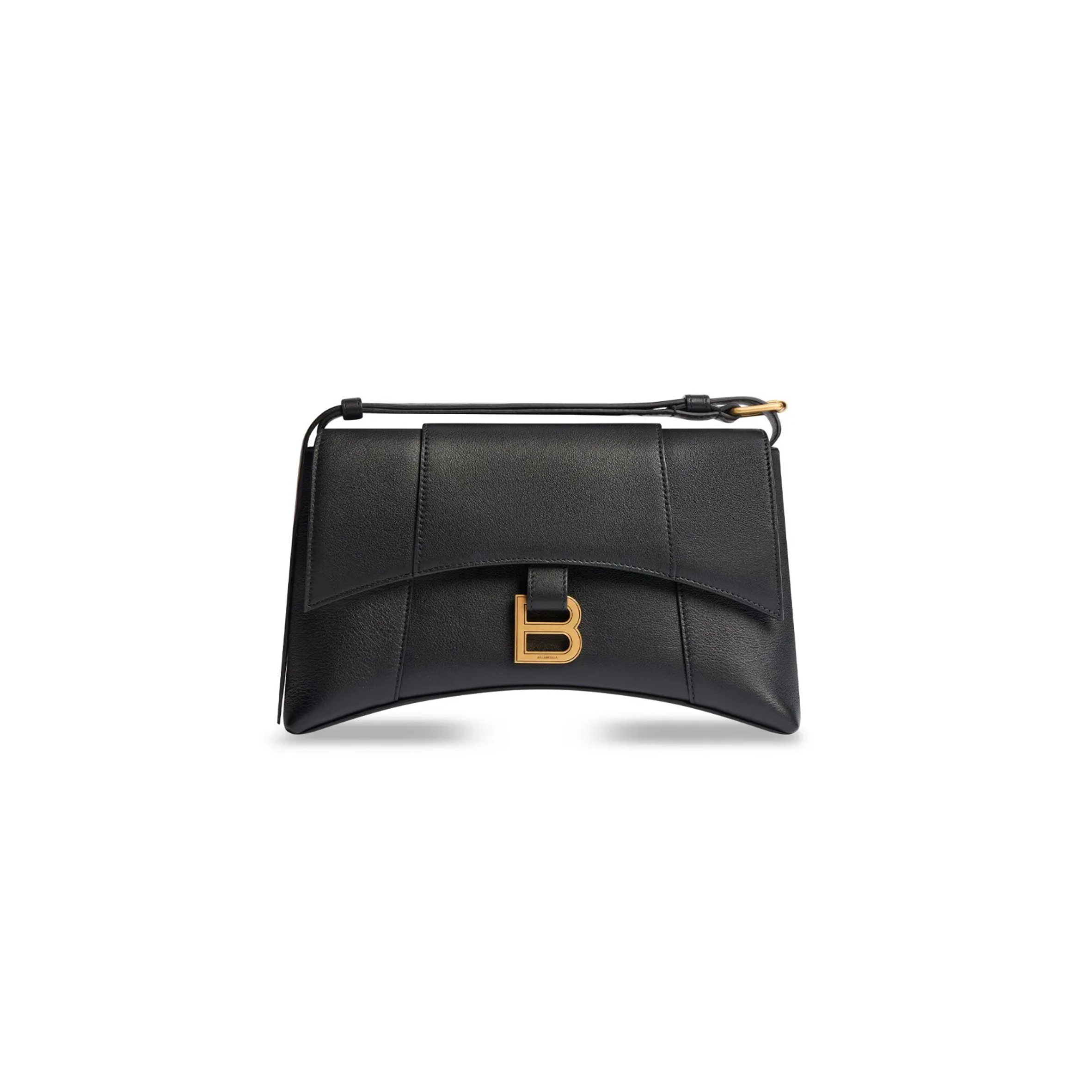 BALENCIAGA SMALL DOWN TOWN SHOULDER BAG IN BLACK 6164461SZAY1000 (25.4*16*8.4cm)